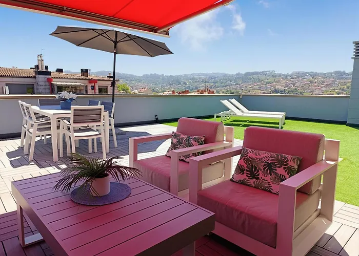 公寓 Atico Chill-out De Lujo Con Piscina Y Garaje Gratis 比戈